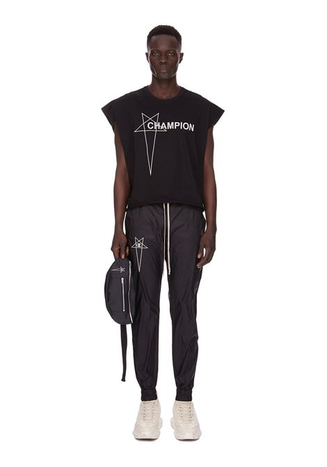 micro tatlin t shirt man black RICK OWENS X CHAMPION | CM01E1668 CHJG09